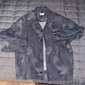 Men's Front Office Co. “Fingerprint Denim” Button-Up Denim Jacket